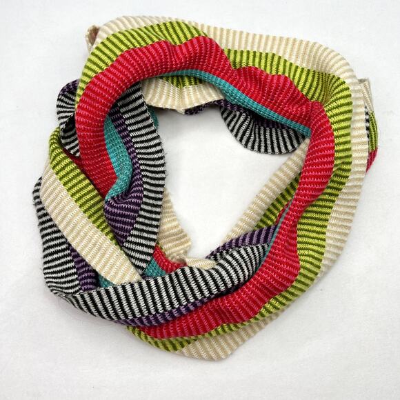 Colorplay Multicolored Acrylic Ruffle Infinity Scarf - Picture 2 of 6